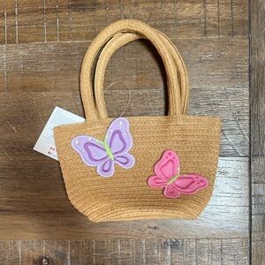 NWT Gymboree Girl's Butterfly Blossom Straw Purse Clothing Line January 2012